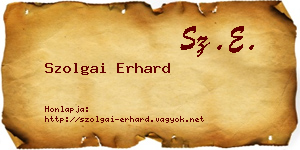 Szolgai Erhard névjegykártya